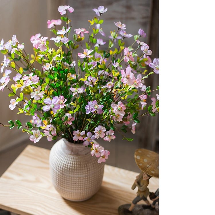 Silk Faux Gaura Stem in Pink or Purple - 20"