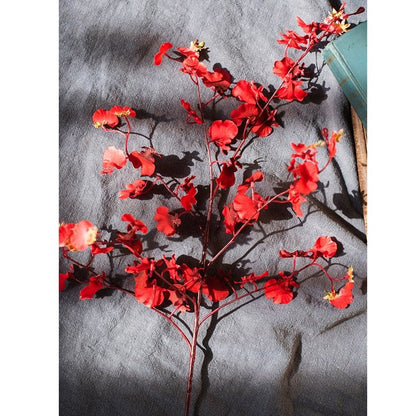 Artificial Oncidium Orchid Stem in Red - 31"