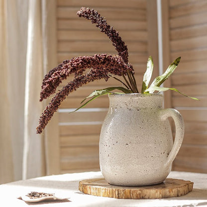Artificial Millet Bundle in Dark Burgundy - 9 inch