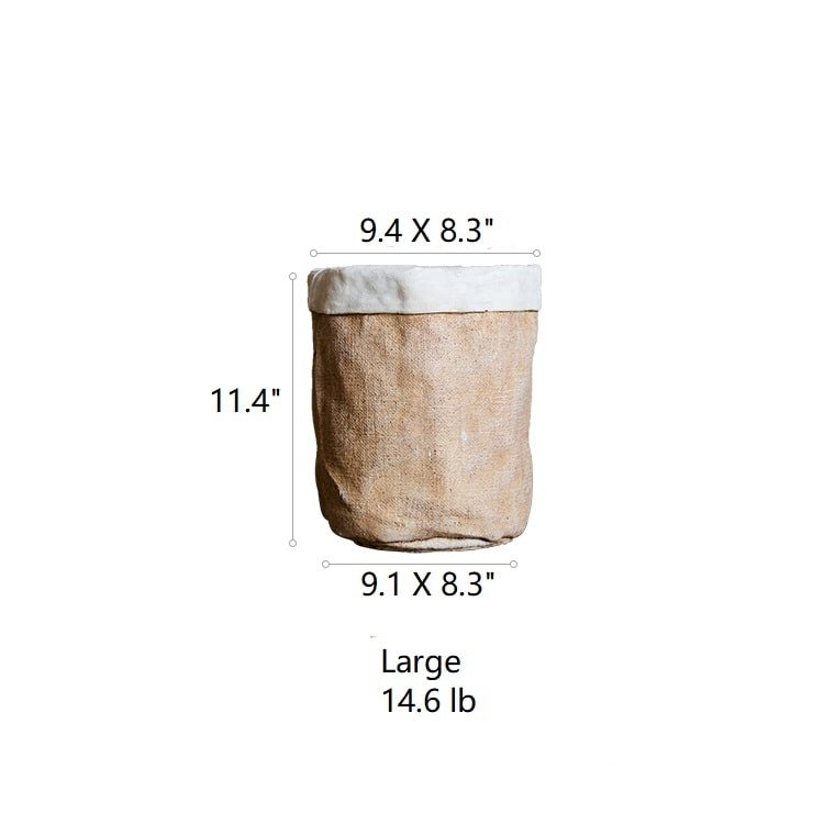 Paper Bag Style Concrete Garden Pots