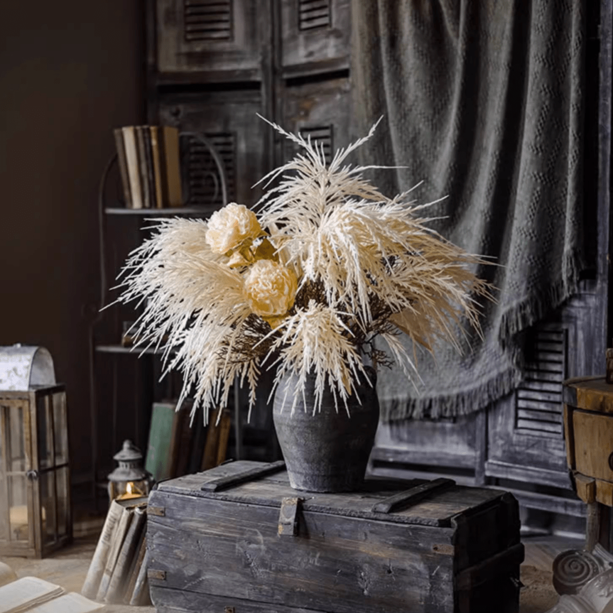 Artificial Elegant Reed Grass Stem - 39 inch