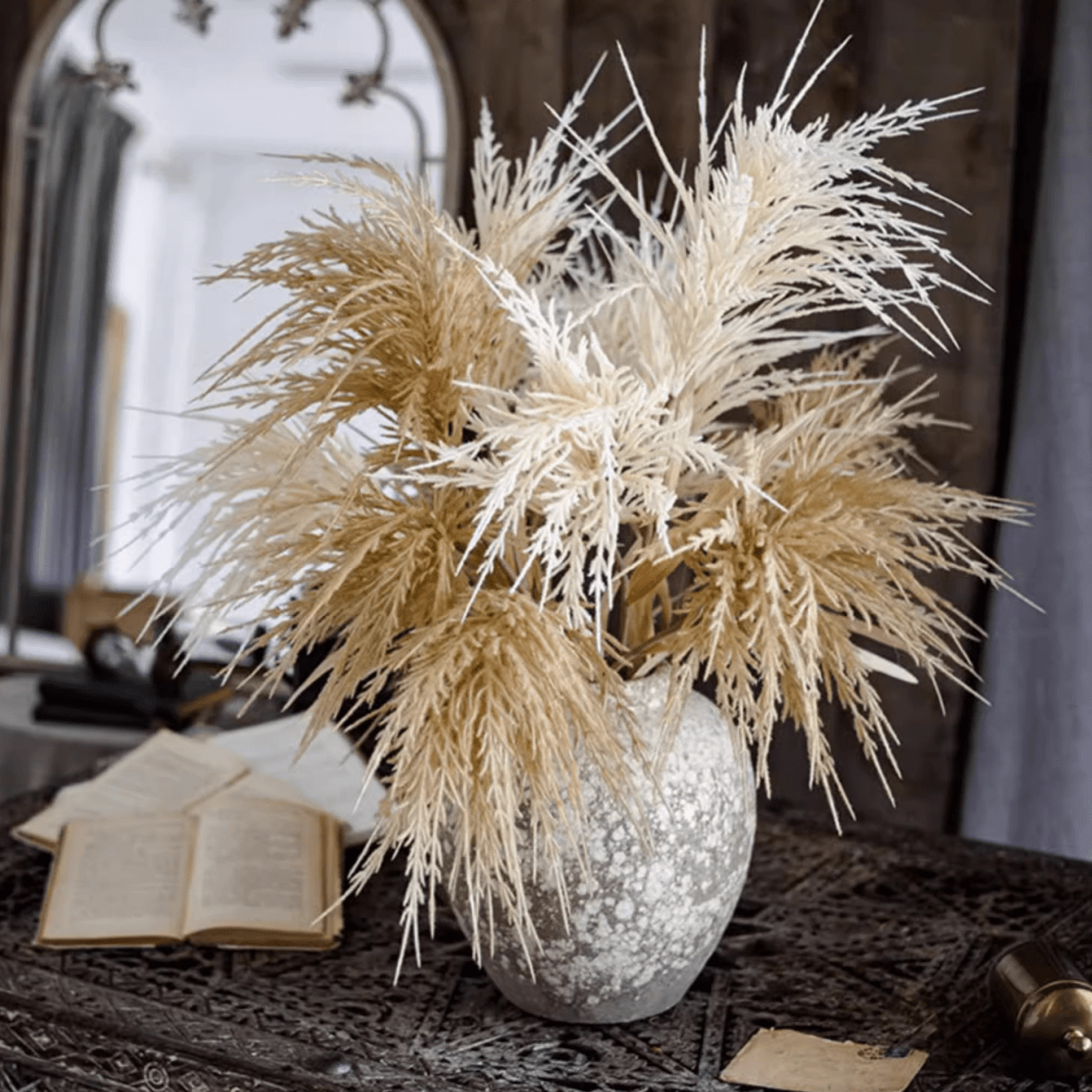 Artificial Elegant Reed Grass Stem - 39 inch
