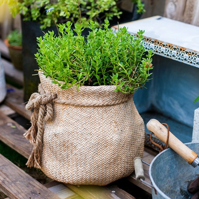 Ribbon Bag Style Concrete Garden Pots