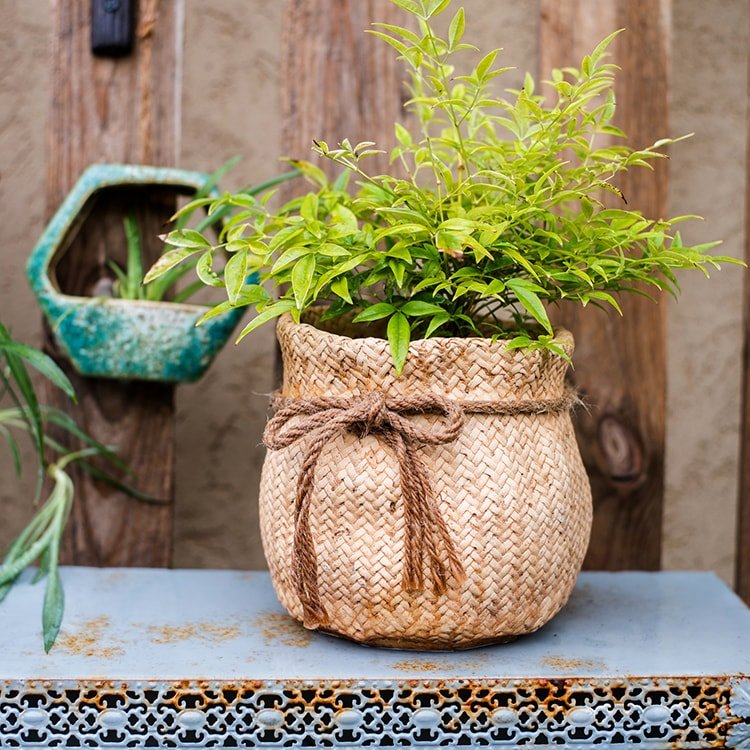 Ribbon Bag Style Concrete Garden Pots