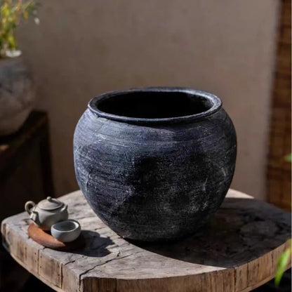 Sierra Round Clay Pot Planters