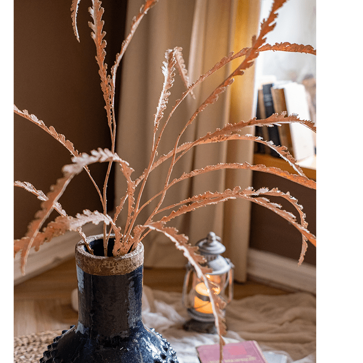 Artificial Spider Brake Fern Stem in Brown -43 inch