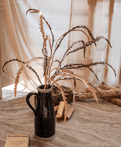 Artificial Spider Brake Fern Stem in Brown -43 inch