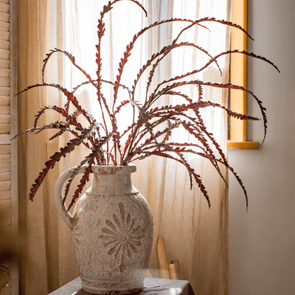 Artificial Spider Brake Fern Stem in Brown -43 inch
