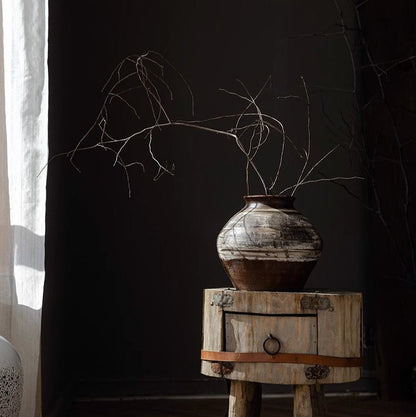 Vintage Wabi-Sabi Style Ceramic Jar Planters
