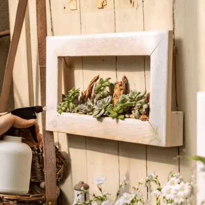 Wood Hanging Floral Frame