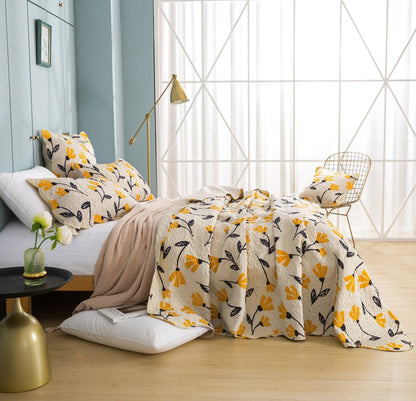 Bed in a Bag Bundle Set - Yellow Fleur