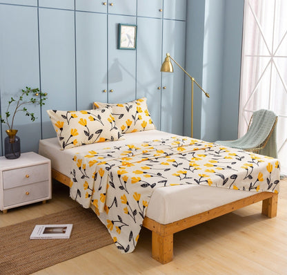 Bed in a Bag Bundle Set - Yellow Fleur