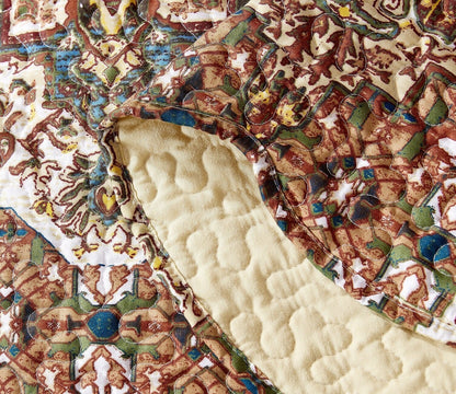 Folk Ogee Moroccan Scalloped Quilted Bedding Set