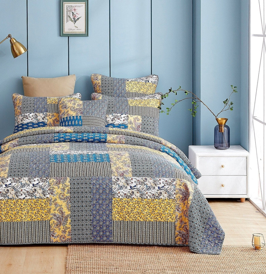 Honey Cove Garden Quilted Bedding Set