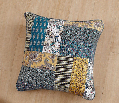 DaDalogy Bedding Honey Cove Floral Patchwork Euro Pillow Sham Cover - 26" x 26"