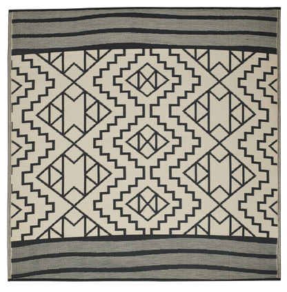 (SALE) Kilimanjaro - Black Reversible Outdoor Rug