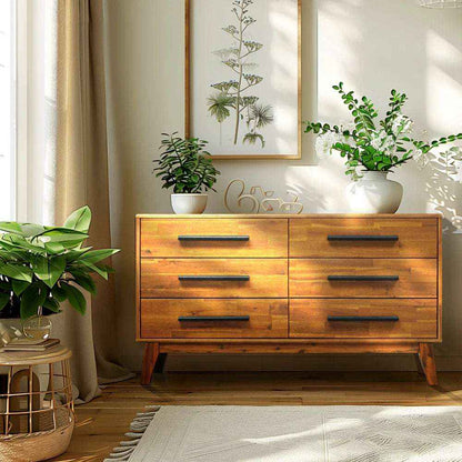 Acacia Legacy Solid Wood Dresser in Caramel or Walnut