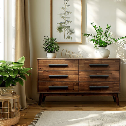 Acacia Legacy Solid Wood Dresser in Caramel or Walnut