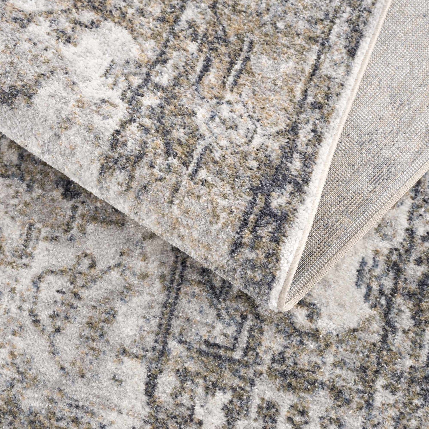 Hera Olive Boutique Washable Rug