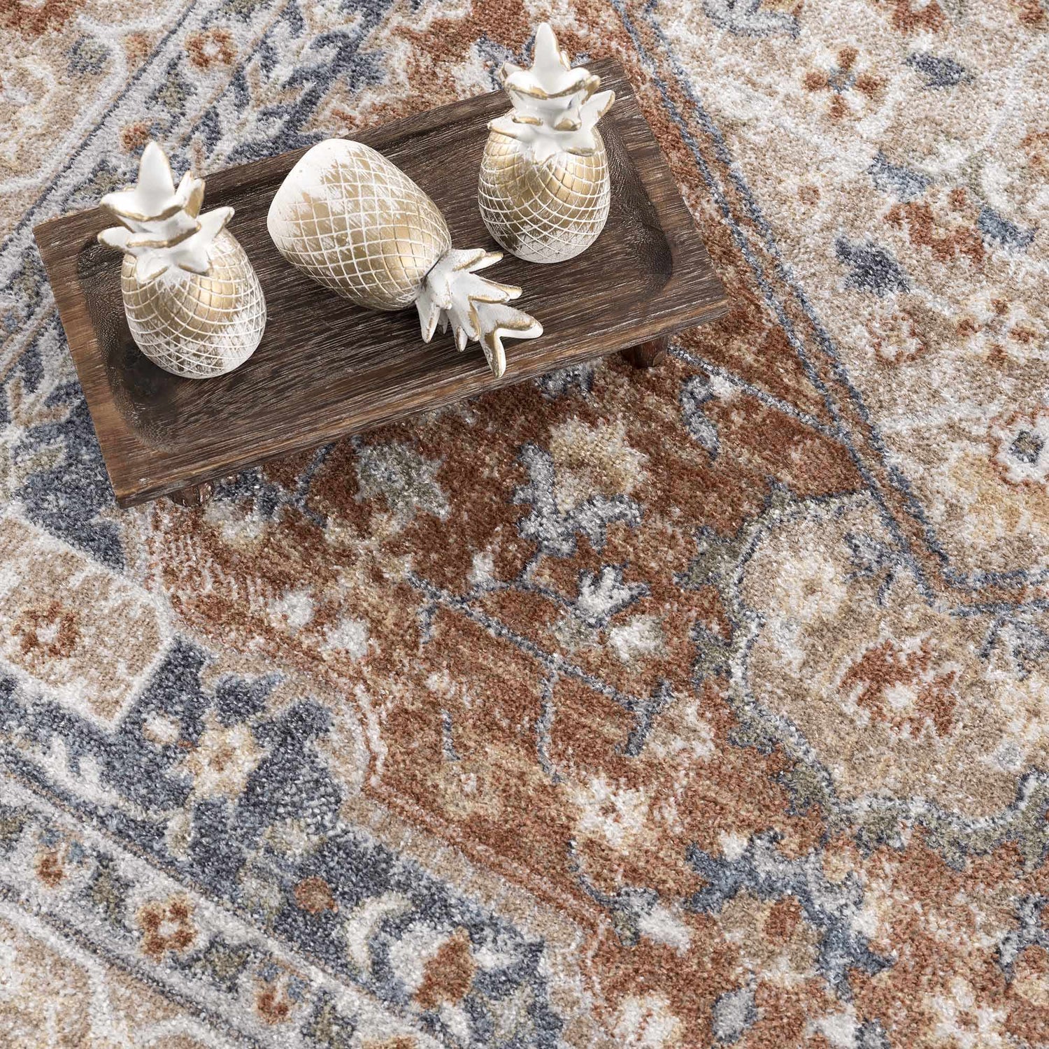 Gael Rust Boutique Washable Rug
