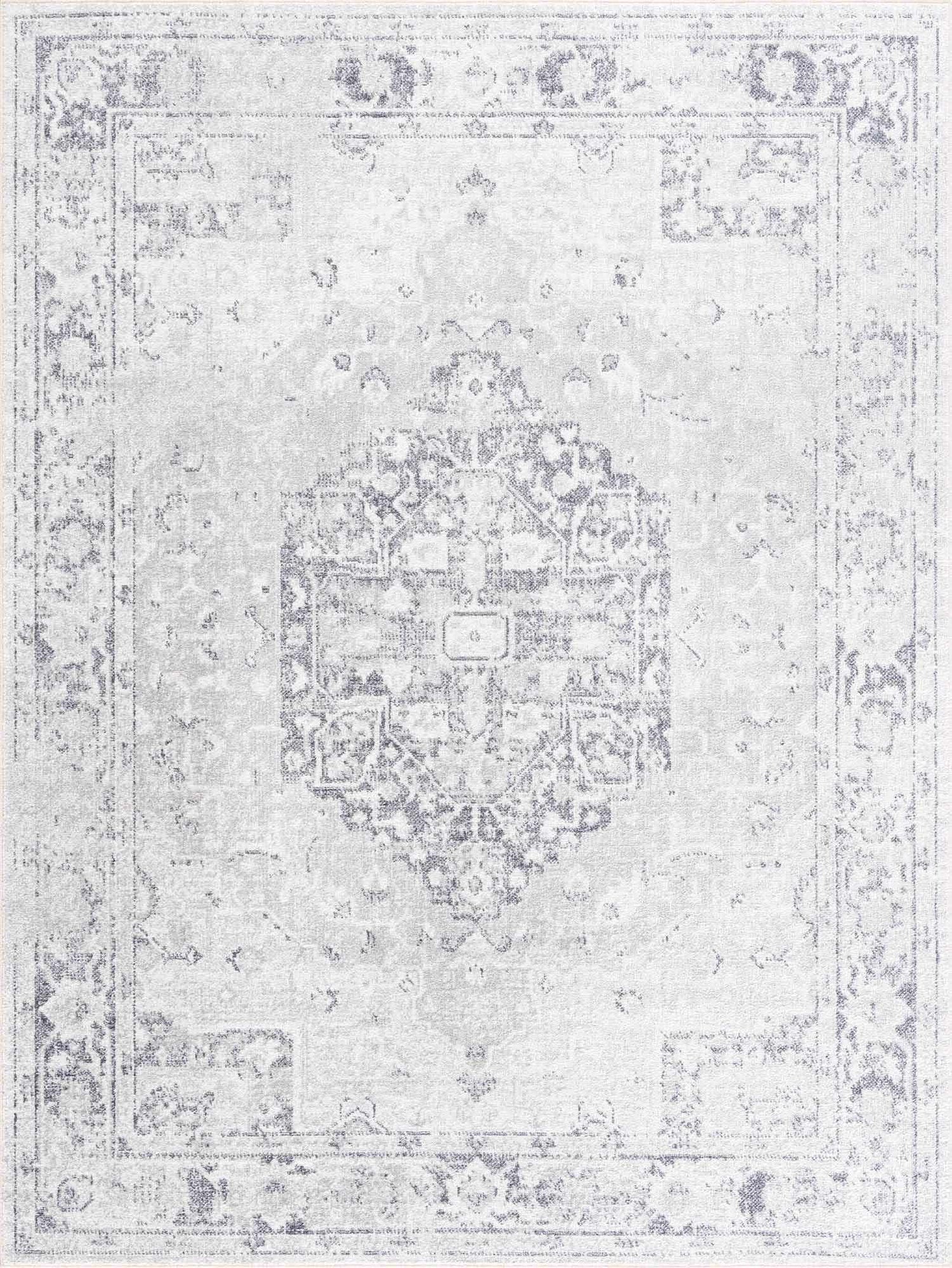 Akram Antrasit Flat Pile Washable Rug