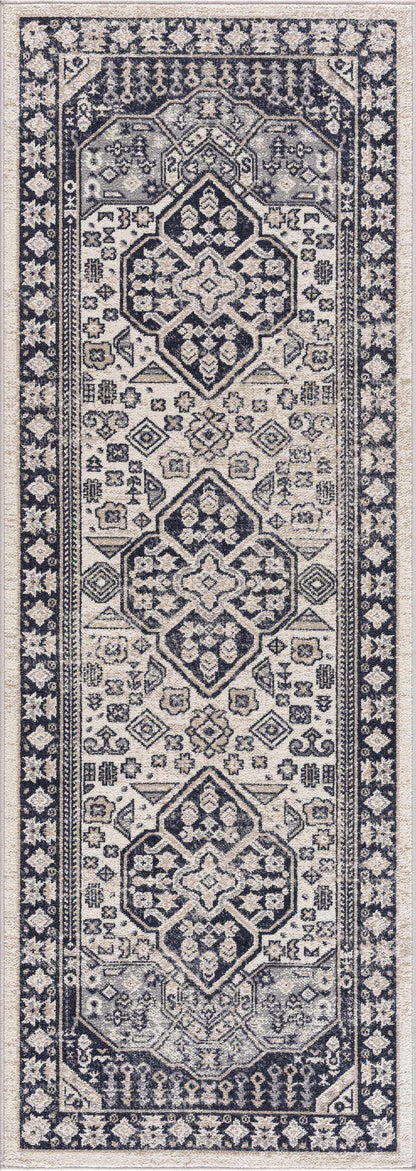 Cabacungan Cream &amp; Gray Washable Area Rug