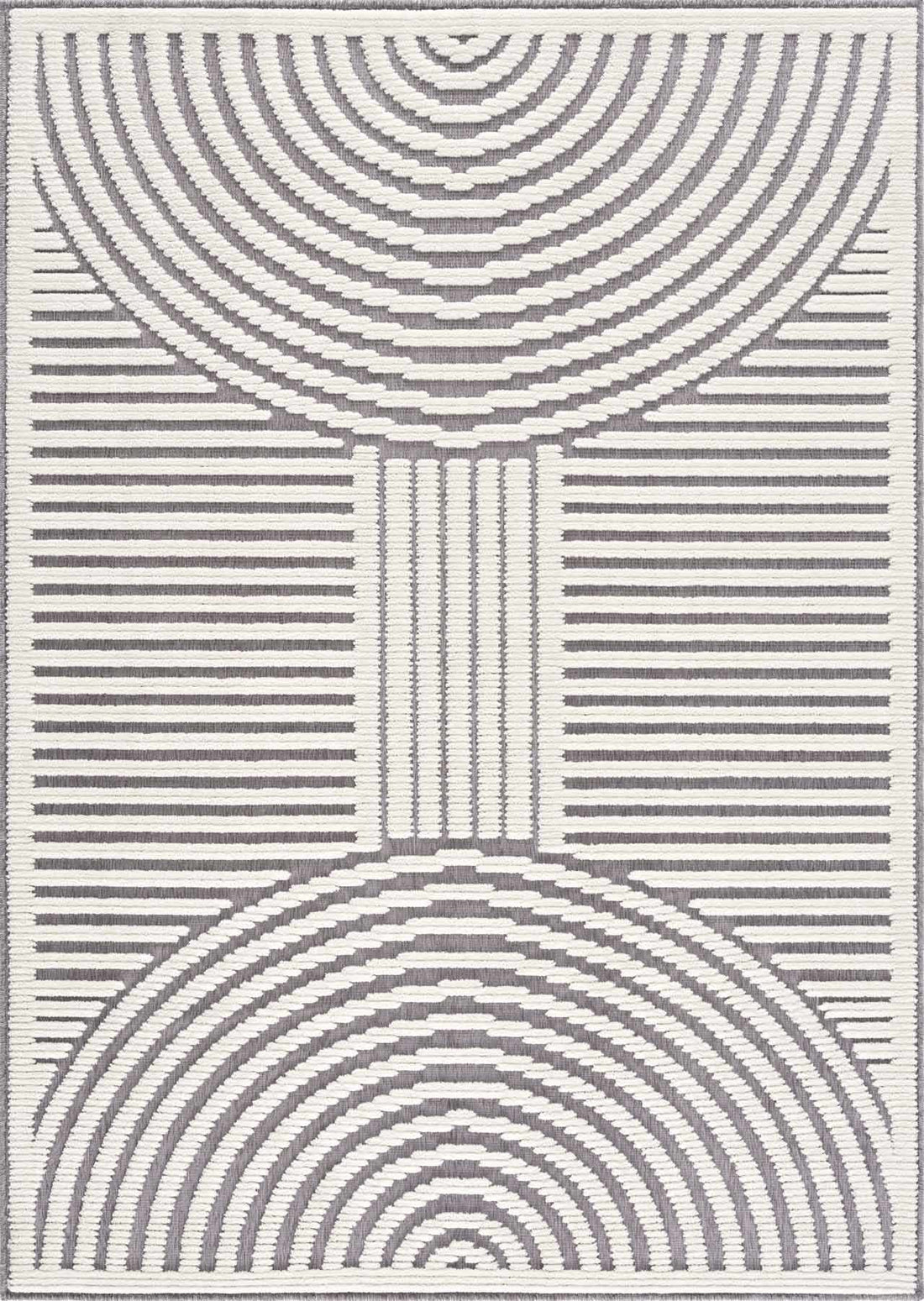 Deron Gray Rainbow Washable Rug