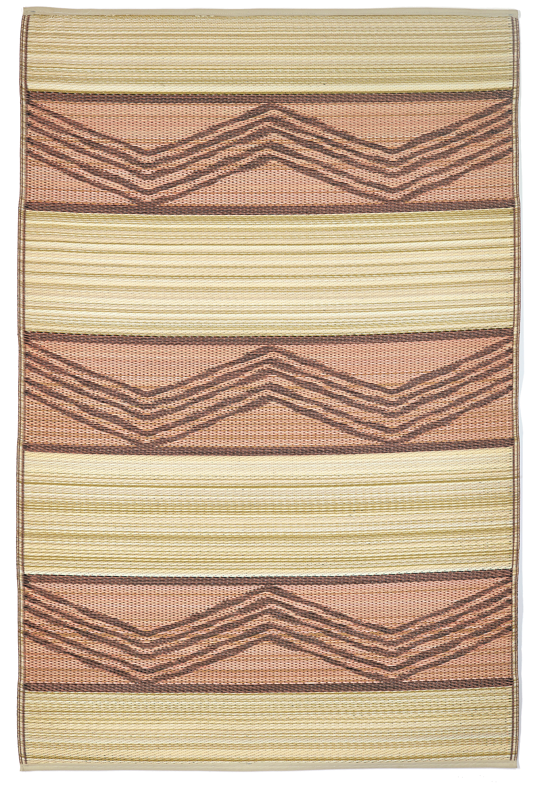 Lagos - Sand &amp; Coral Reversible Boho Outdoor Rug