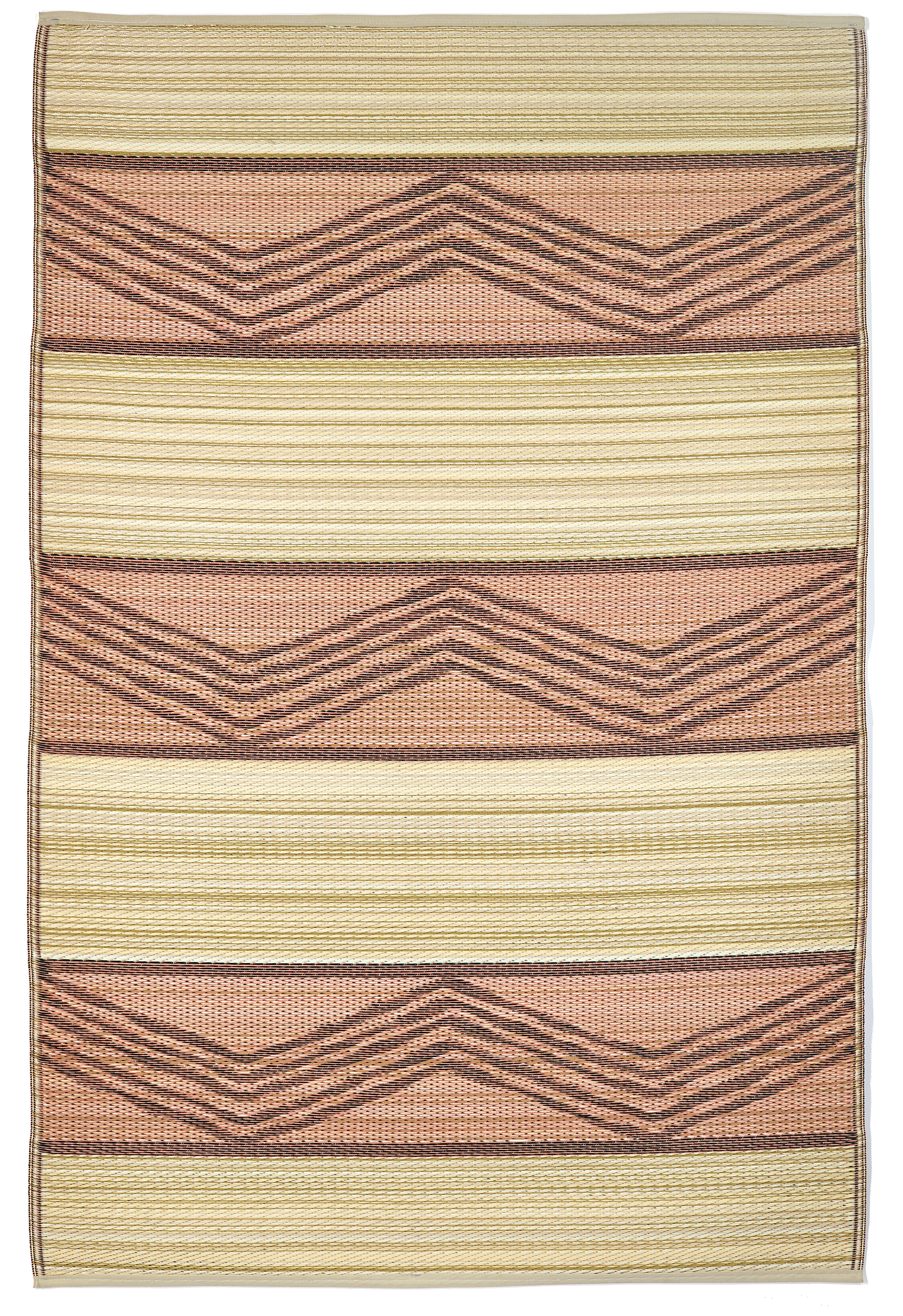 Lagos - Sand &amp; Coral Reversible Boho Outdoor Rug