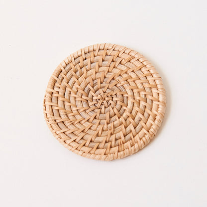 Laguna Woven Rattan Coasters, Set of 2