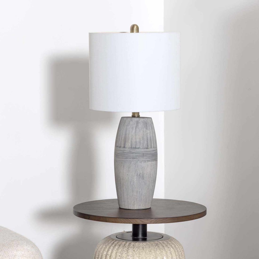 Mabayo Ribbed Ceramic Table Lamp