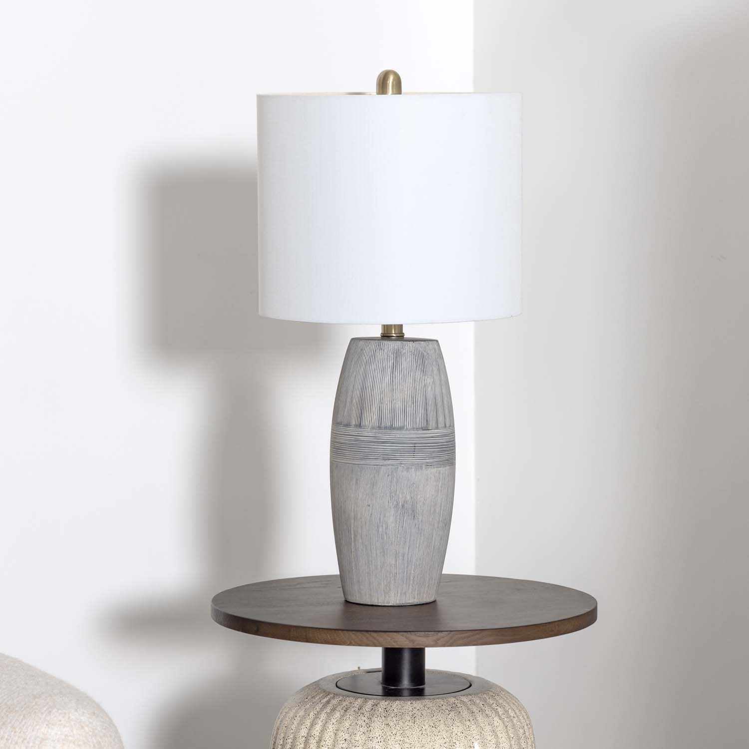 Mabayo Ribbed Ceramic Table Lamp