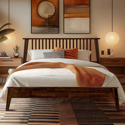 Kaylin Solid Acacia Wood Bed Frame