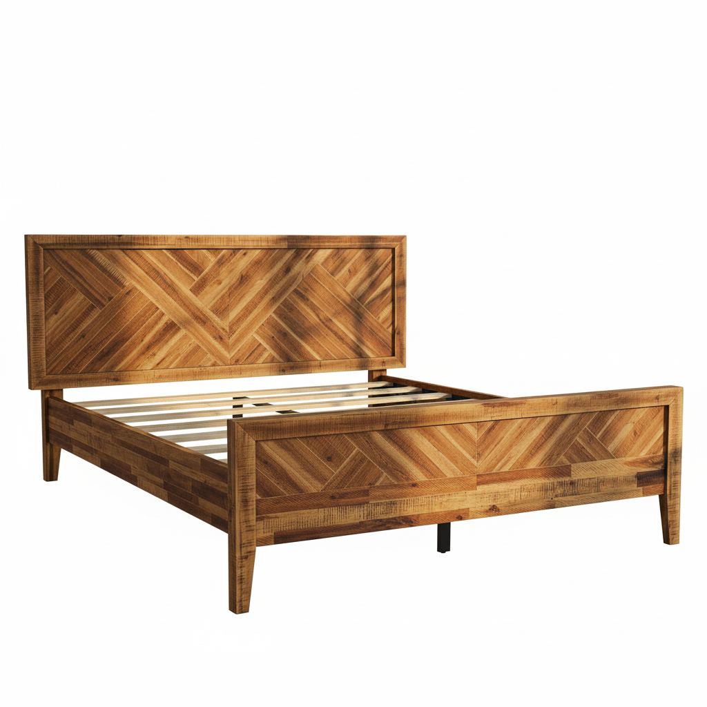 Acacia Sierra Deluxe Solid Wood Bed Frame - in Ebony, Walnut, or Early American