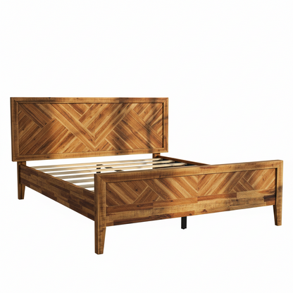 Acacia Sierra Deluxe Solid Wood Bed Frame - in Ebony, Walnut, or Early American