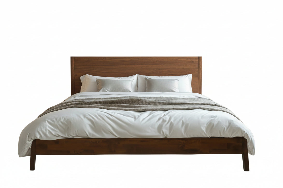 Serenity Deluxe Acacia Wood Platform Bed Frame - Multiple Finishes