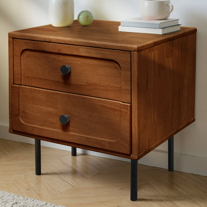Savana Solid Wood 2-Drawer Nightstand
