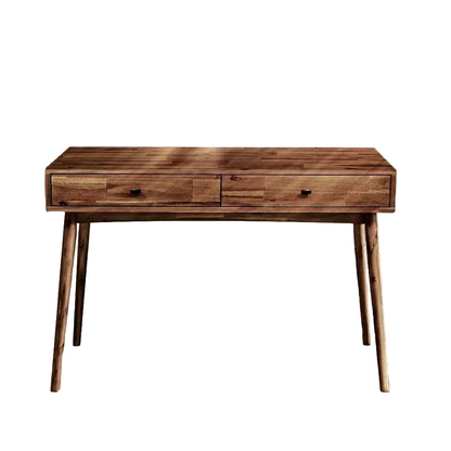 Acacia Lagom 48" Solid Wood Work Desk with Drawers In Multiple Finishes