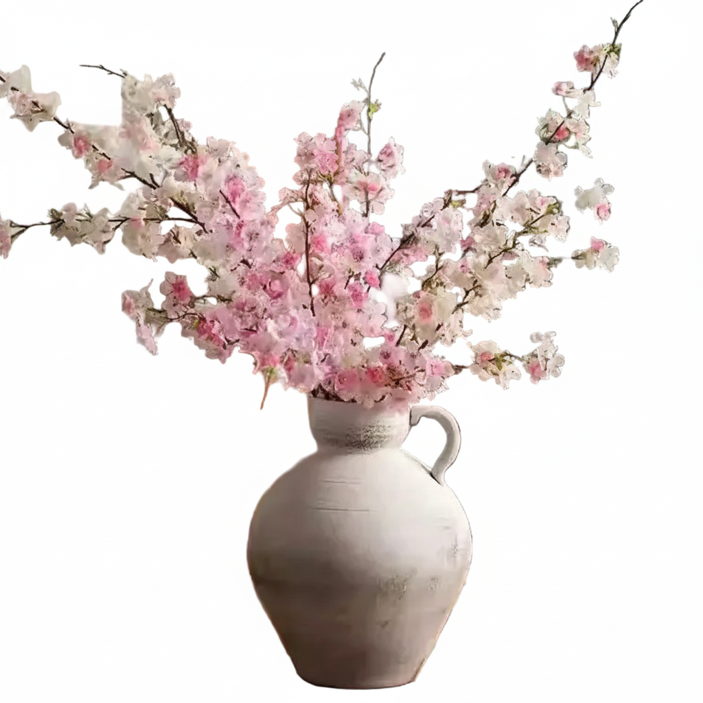 Blushing Cherry Blossom Branch 43.3" Tall