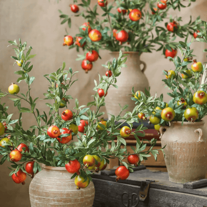 Big Fruit Faux Pomegranate Stem - 32