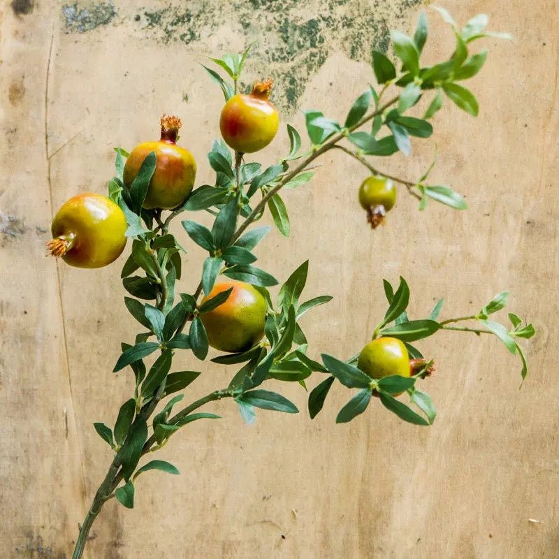 Big Fruit Faux Pomegranate Stem - 32