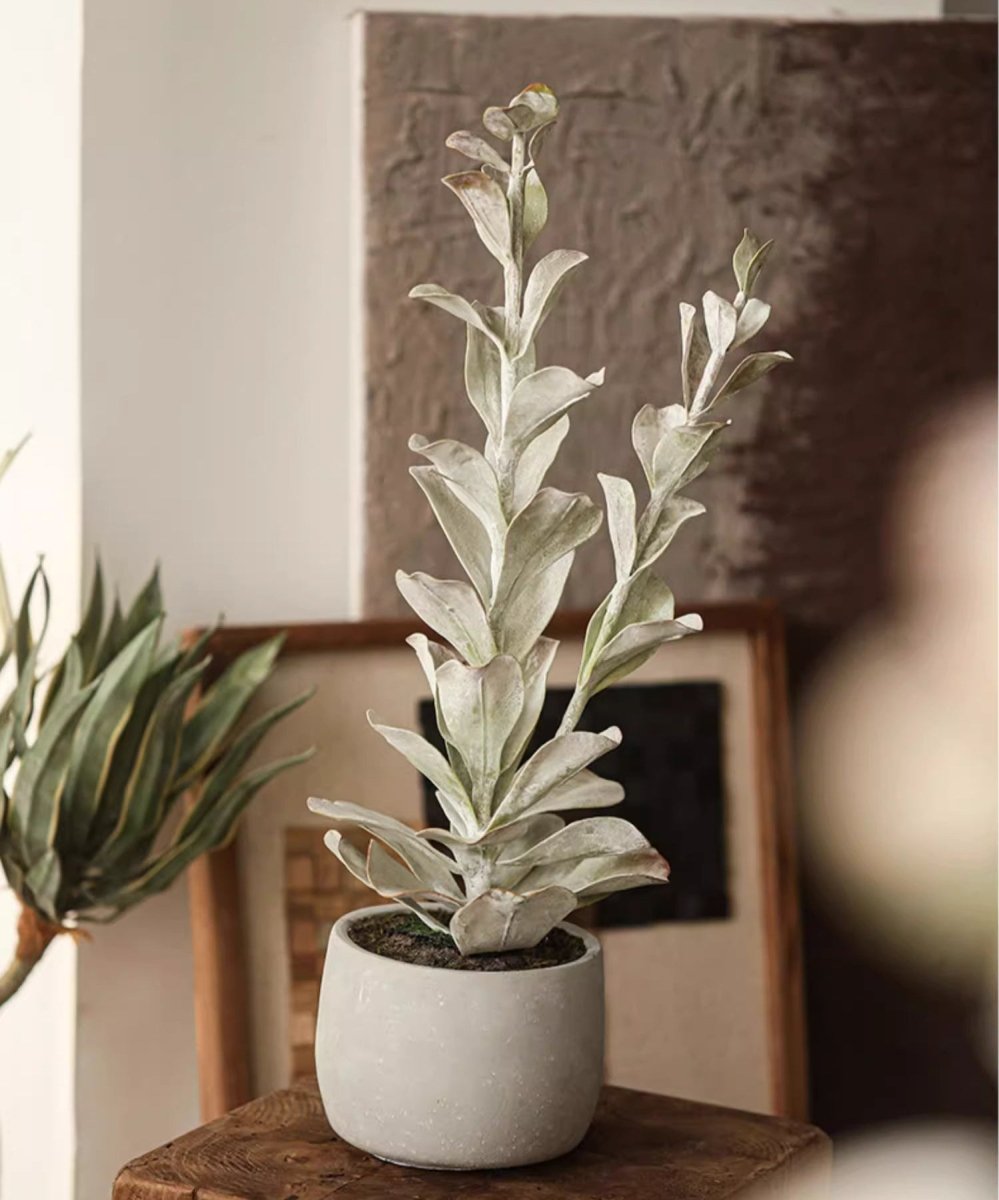 Realistic Faux Succulent Plant in Ceramic Pot