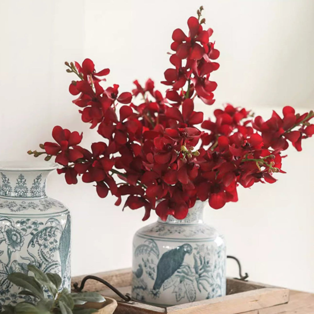 Single Red Orchid Stem - 24"