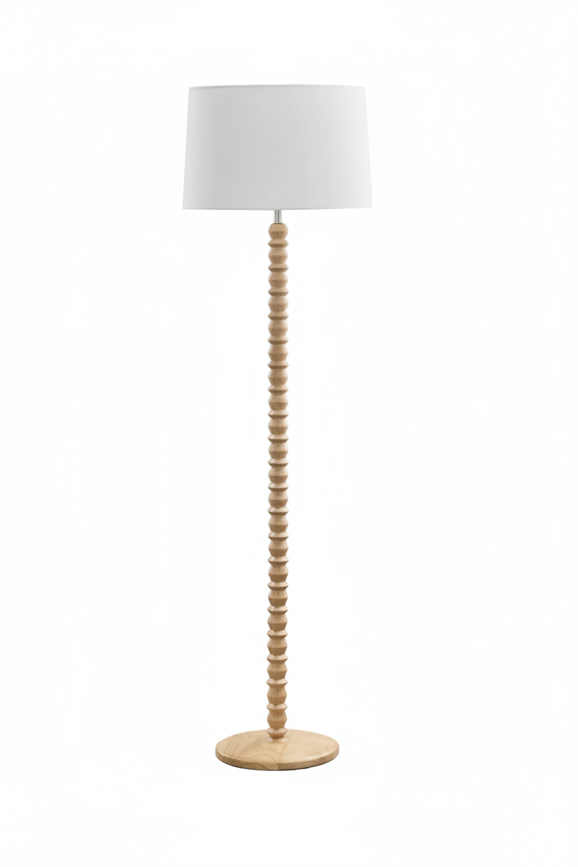 Motozintla Cream Wood Floor Lamp