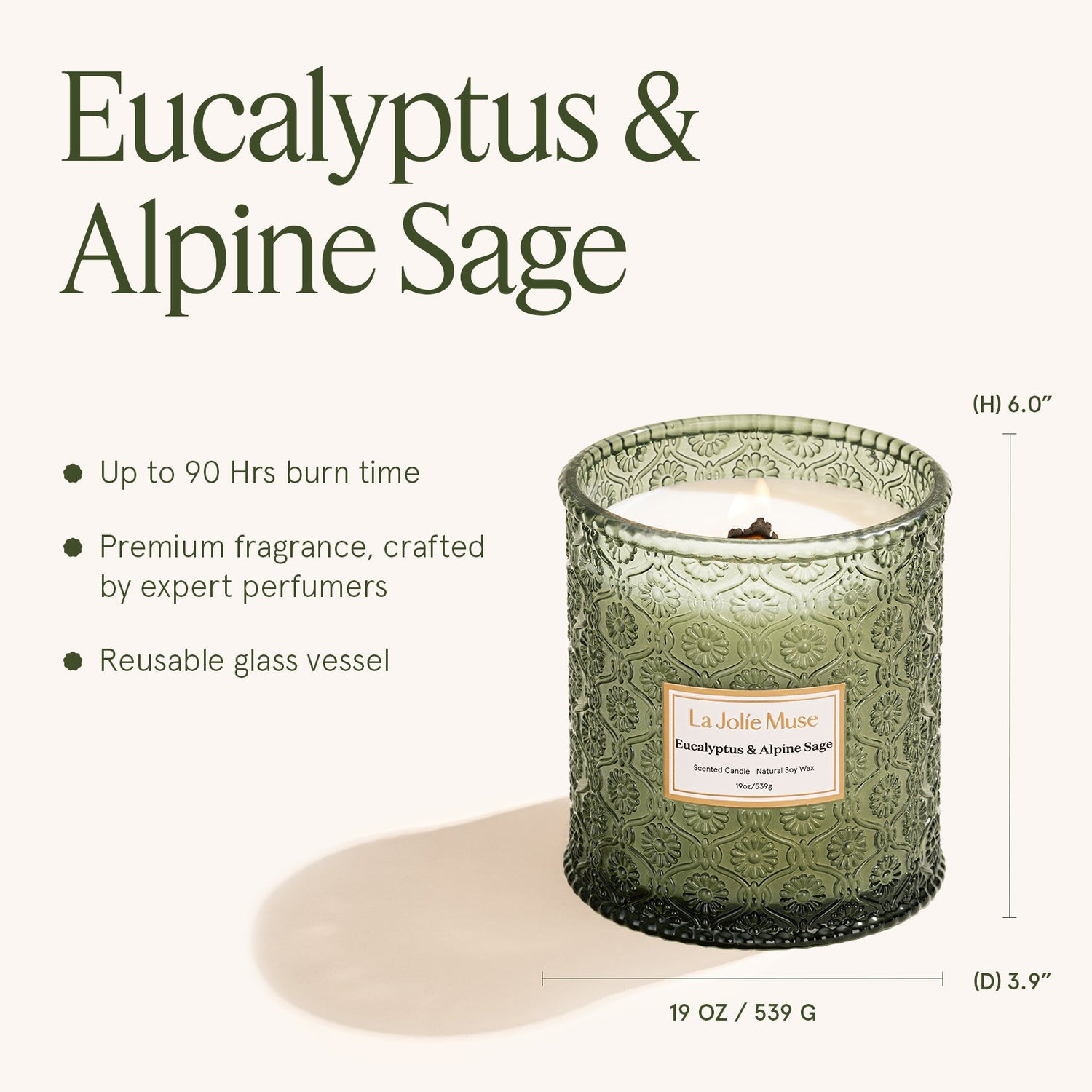 Maelyn - Eucalyptus &amp; Alpine Sage 12oz Candle