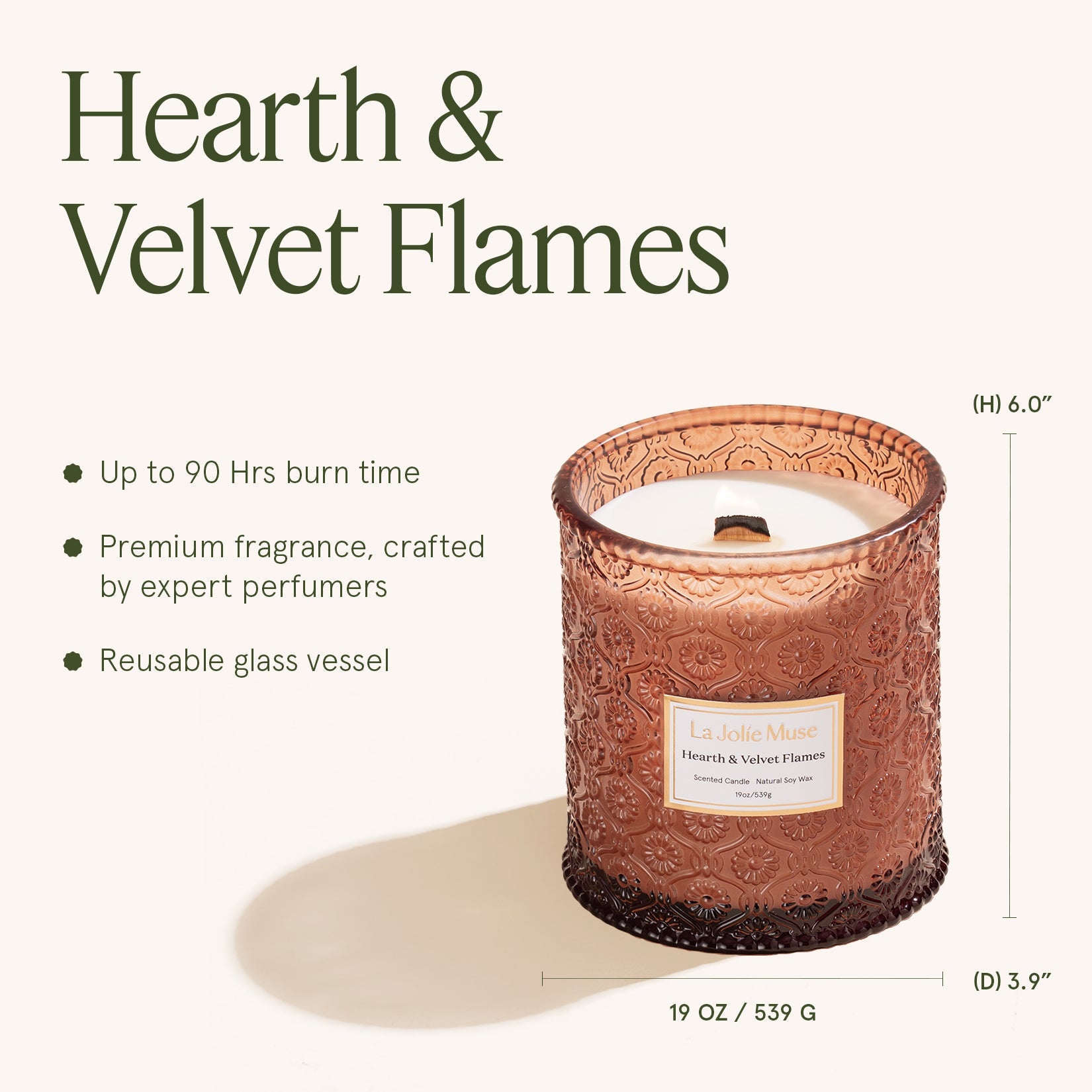 Maelyn Hearth &amp; Velvet Flames 19oz Candle