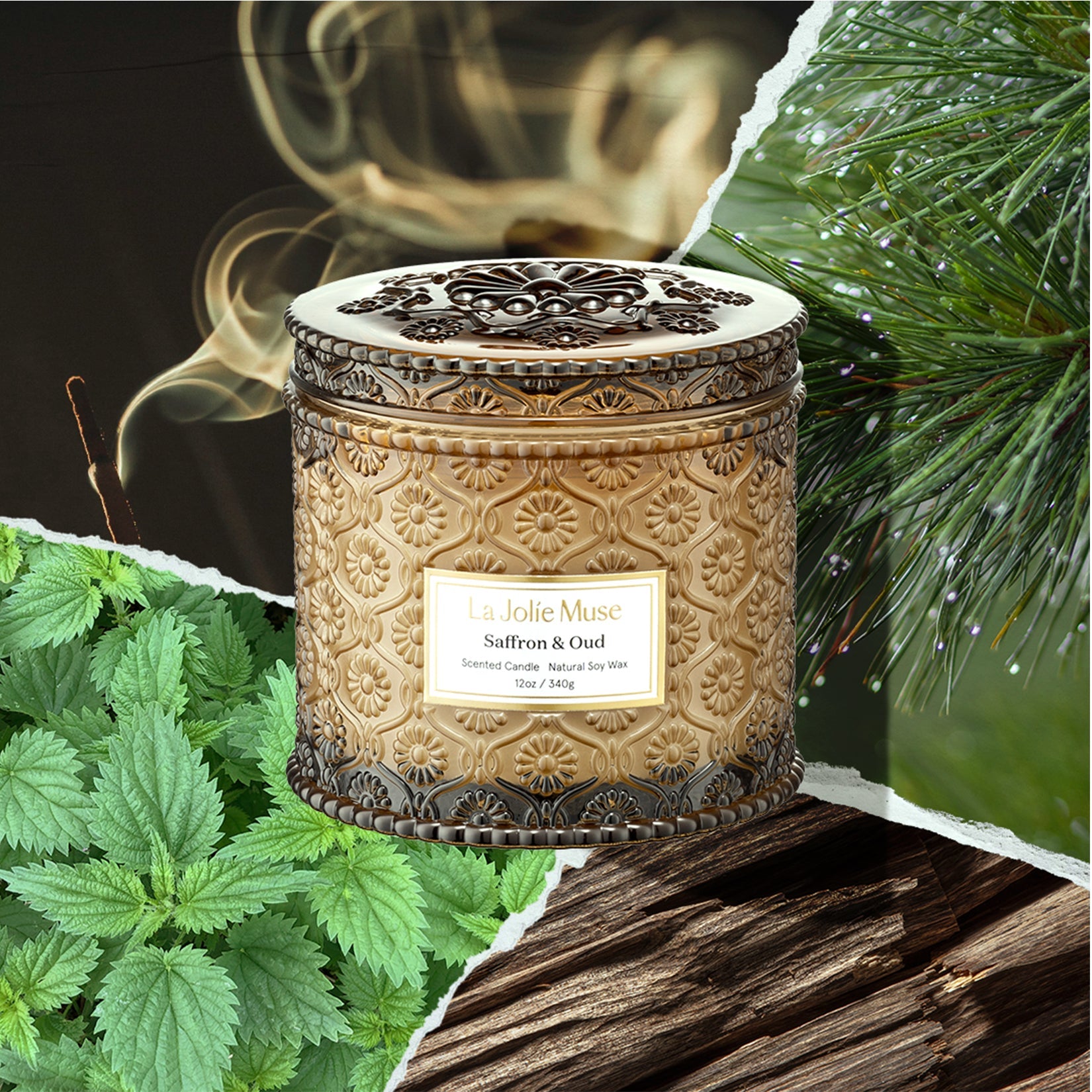Maelyn - Saffron &amp; Oud 12oz Candle