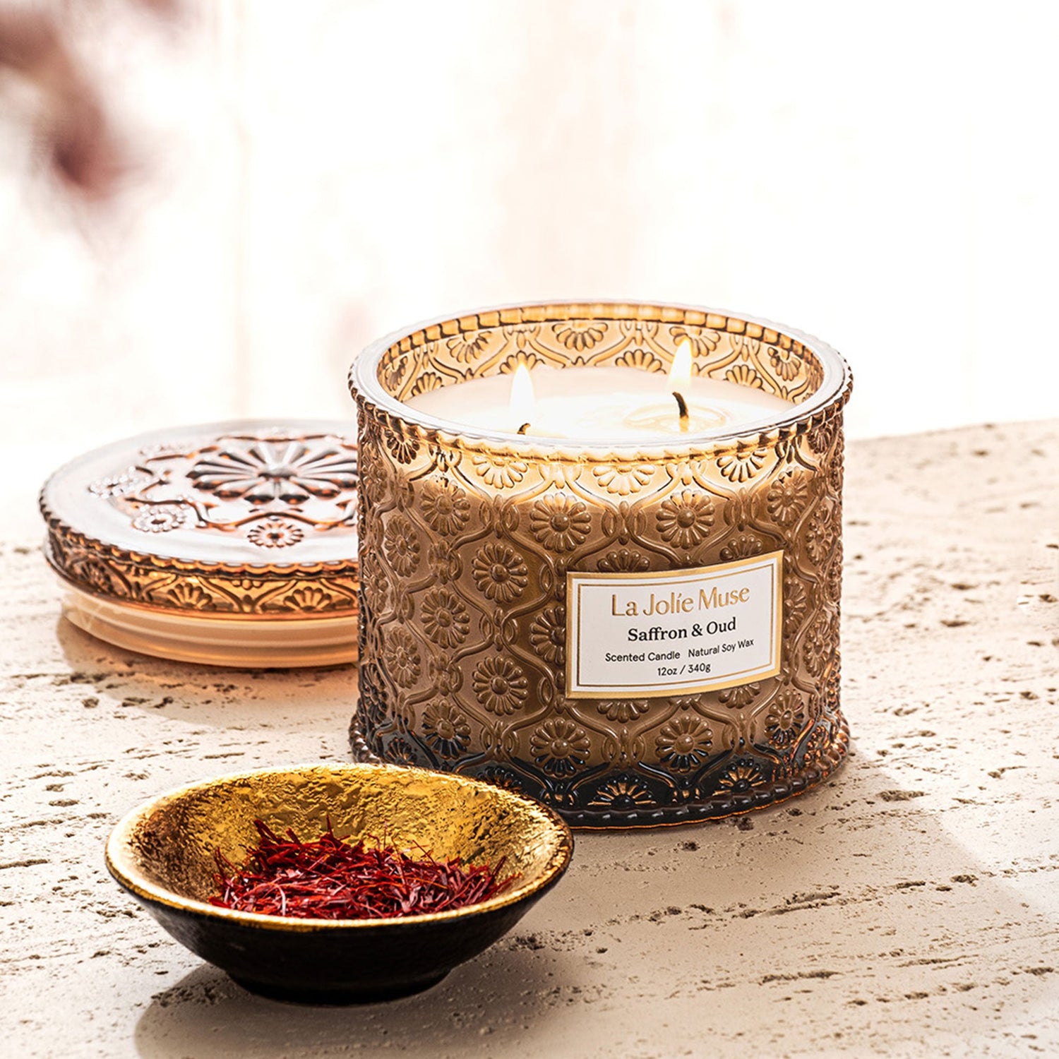 Maelyn - Saffron &amp; Oud 12oz Candle