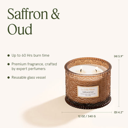 Maelyn - Saffron &amp; Oud 12oz Candle