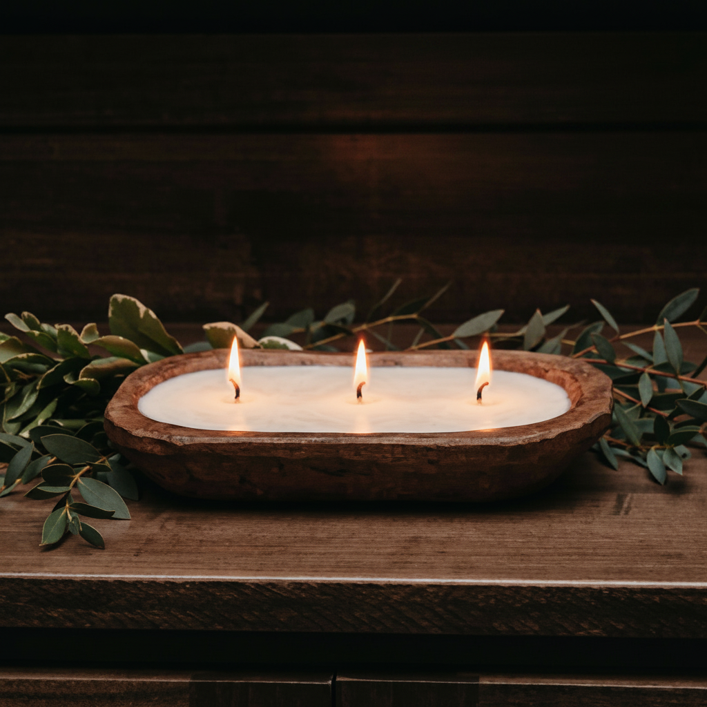 3-Wick Dough Bowl Soy Candle - Meditation